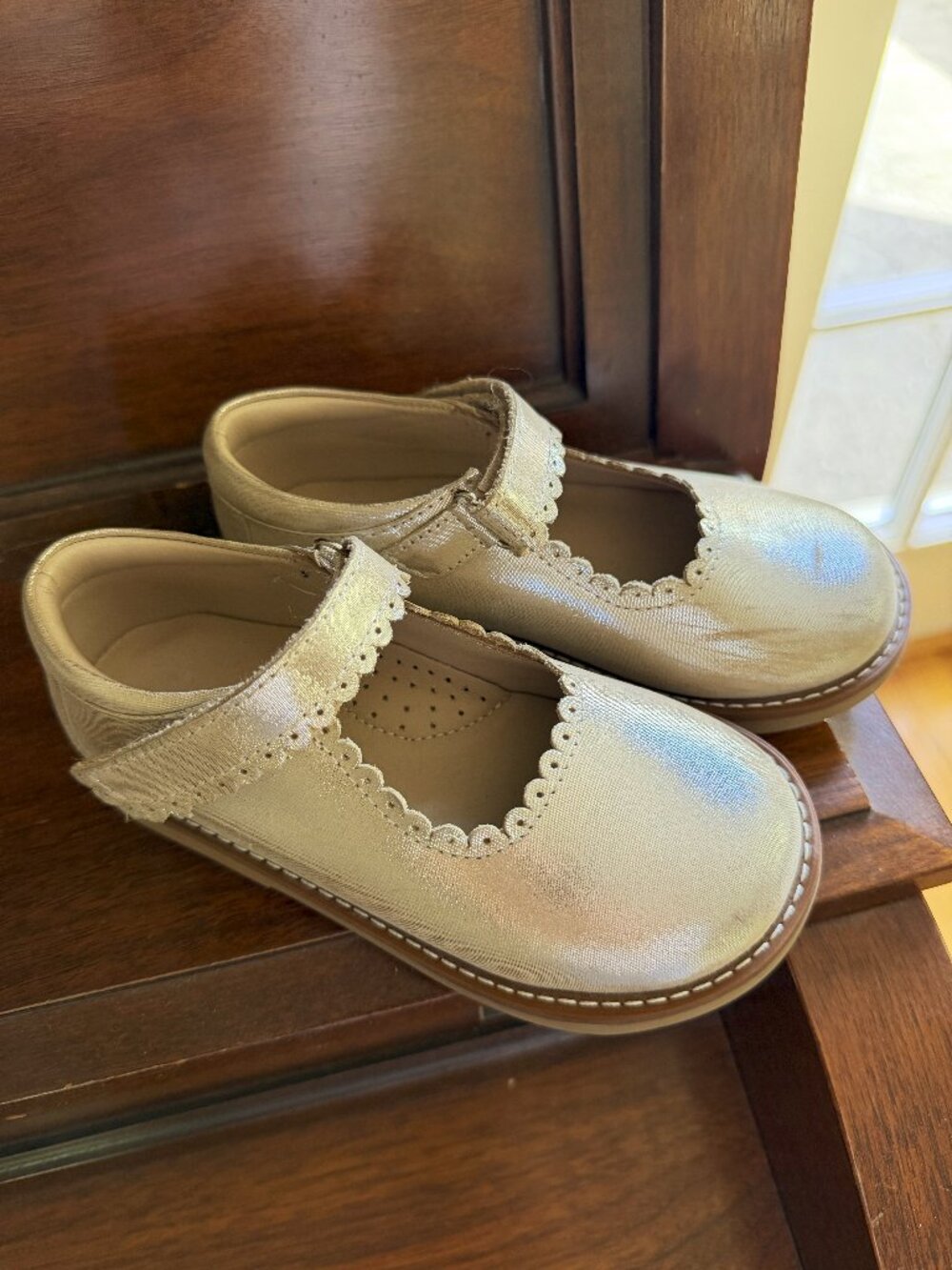 Toddler girl Elephantito mary jane shoe (champagne)